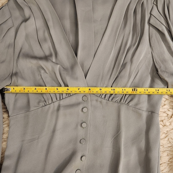 Frame silk button front blouse xs - Picture 4 of 4
